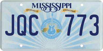 MS license plate JQC773