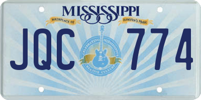MS license plate JQC774