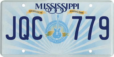 MS license plate JQC779