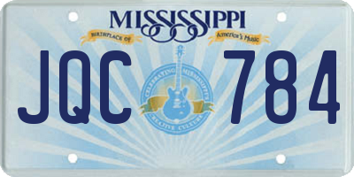 MS license plate JQC784