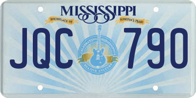 MS license plate JQC790