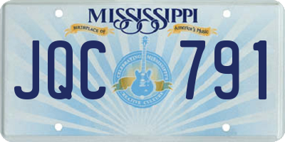 MS license plate JQC791