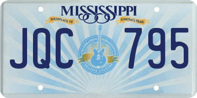 MS license plate JQC795