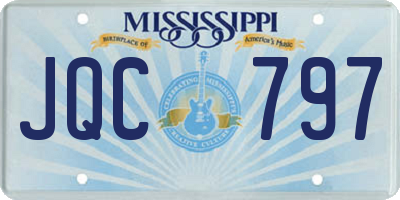 MS license plate JQC797