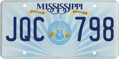 MS license plate JQC798