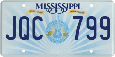 MS license plate JQC799