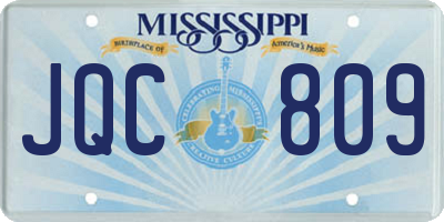 MS license plate JQC809