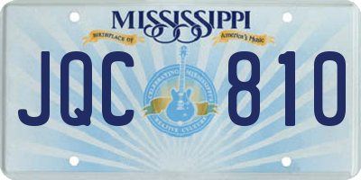 MS license plate JQC810