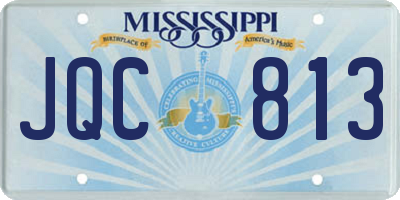 MS license plate JQC813