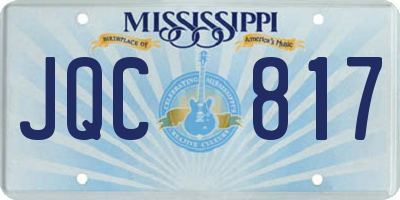 MS license plate JQC817