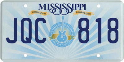 MS license plate JQC818
