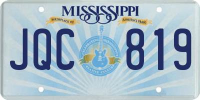 MS license plate JQC819