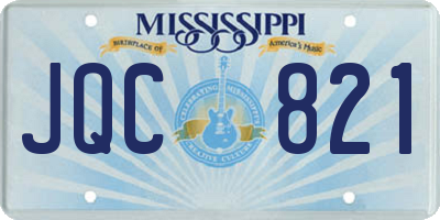 MS license plate JQC821