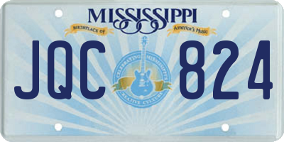 MS license plate JQC824