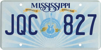 MS license plate JQC827