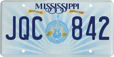 MS license plate JQC842