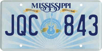 MS license plate JQC843