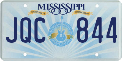 MS license plate JQC844