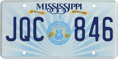 MS license plate JQC846
