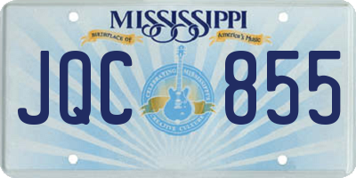 MS license plate JQC855