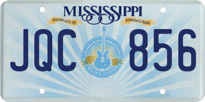 MS license plate JQC856