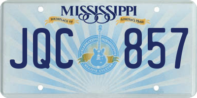 MS license plate JQC857