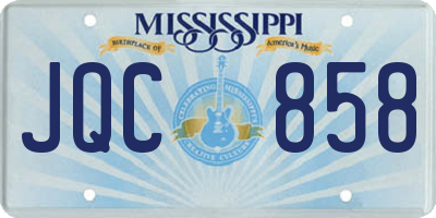 MS license plate JQC858