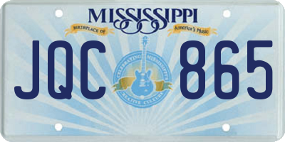 MS license plate JQC865
