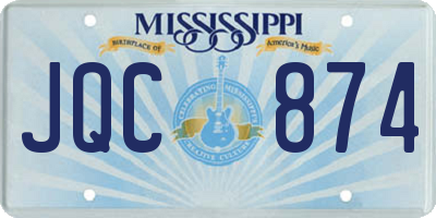 MS license plate JQC874