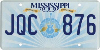 MS license plate JQC876