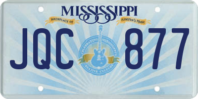 MS license plate JQC877