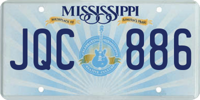 MS license plate JQC886