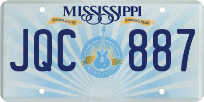 MS license plate JQC887