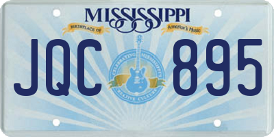 MS license plate JQC895