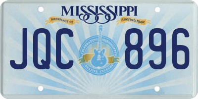 MS license plate JQC896