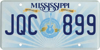 MS license plate JQC899