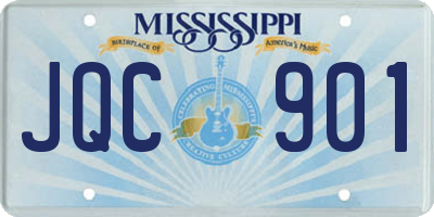 MS license plate JQC901