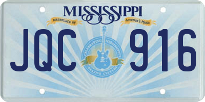 MS license plate JQC916