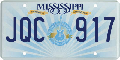 MS license plate JQC917