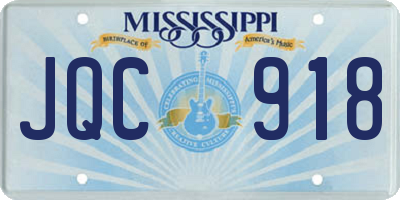 MS license plate JQC918