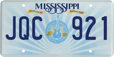 MS license plate JQC921
