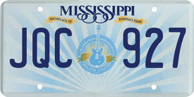 MS license plate JQC927