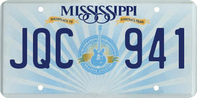 MS license plate JQC941