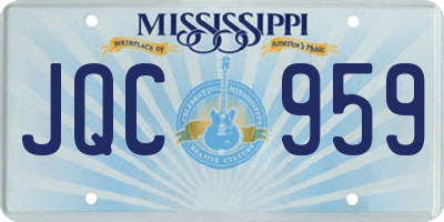 MS license plate JQC959