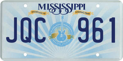 MS license plate JQC961