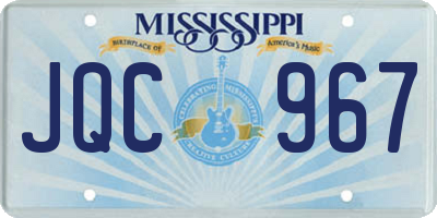 MS license plate JQC967
