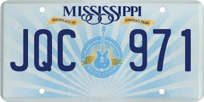 MS license plate JQC971