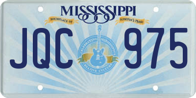 MS license plate JQC975