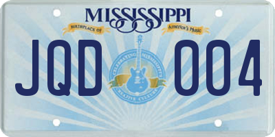 MS license plate JQD004