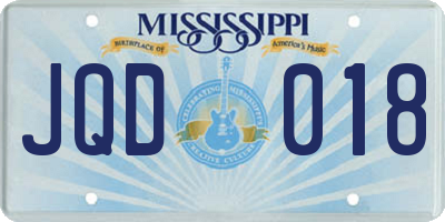 MS license plate JQD018